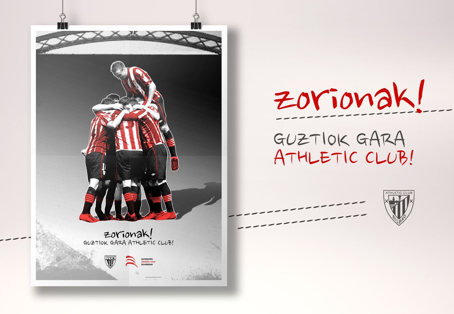 diseño cartel athletic club bilbao